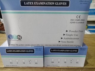 LTN Latex Examination Gloves(Size SMALL, MEDIUM At LARGE)