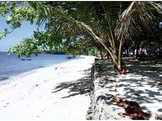 Beach front lot white sand