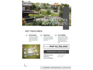 Residential Lot (Corner Lot) for Sale in Park Estates Alviera, Porac, Pampanga